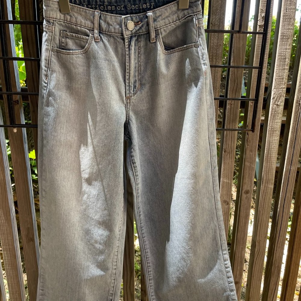 Articles of Society Jeans, Size 25, Frayed Hem, Wide Leg